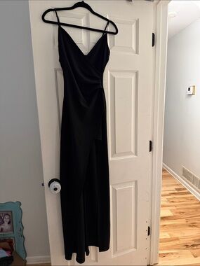 Emerald Sundae Black Dress with V-Neck